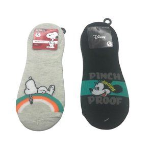 Lot of 4 St Patrick's Day Women's Stay Put Liners Minnie Pinch Proof And Peanuts